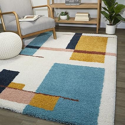 Coast Block Shaggy Rug