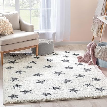 Scattered Star Shaggy Rug