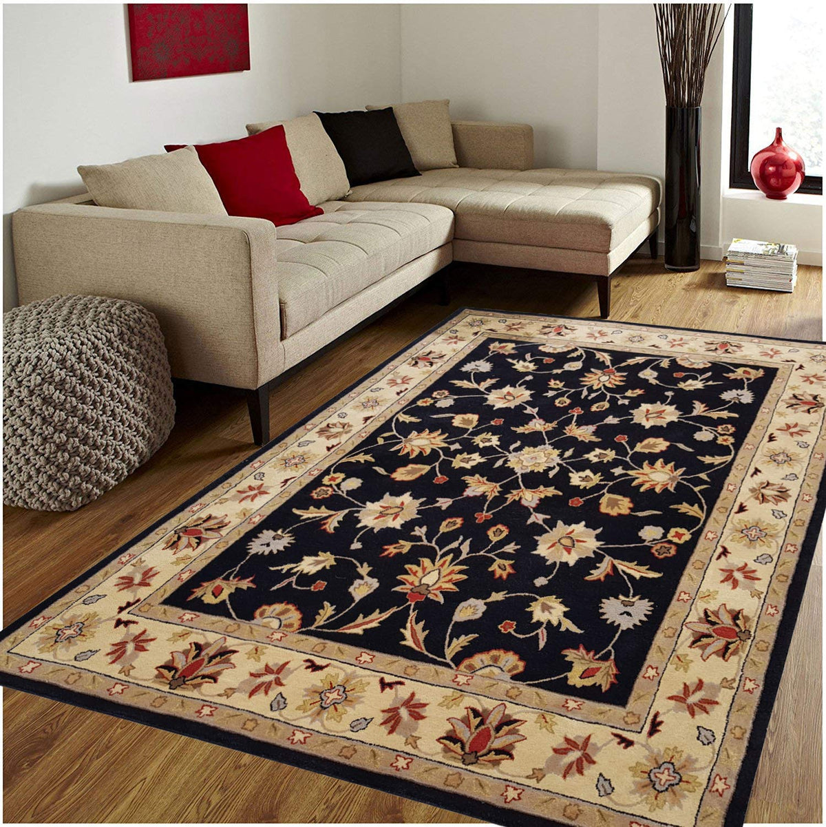 Ashbourne Manor Floral Wool Rug