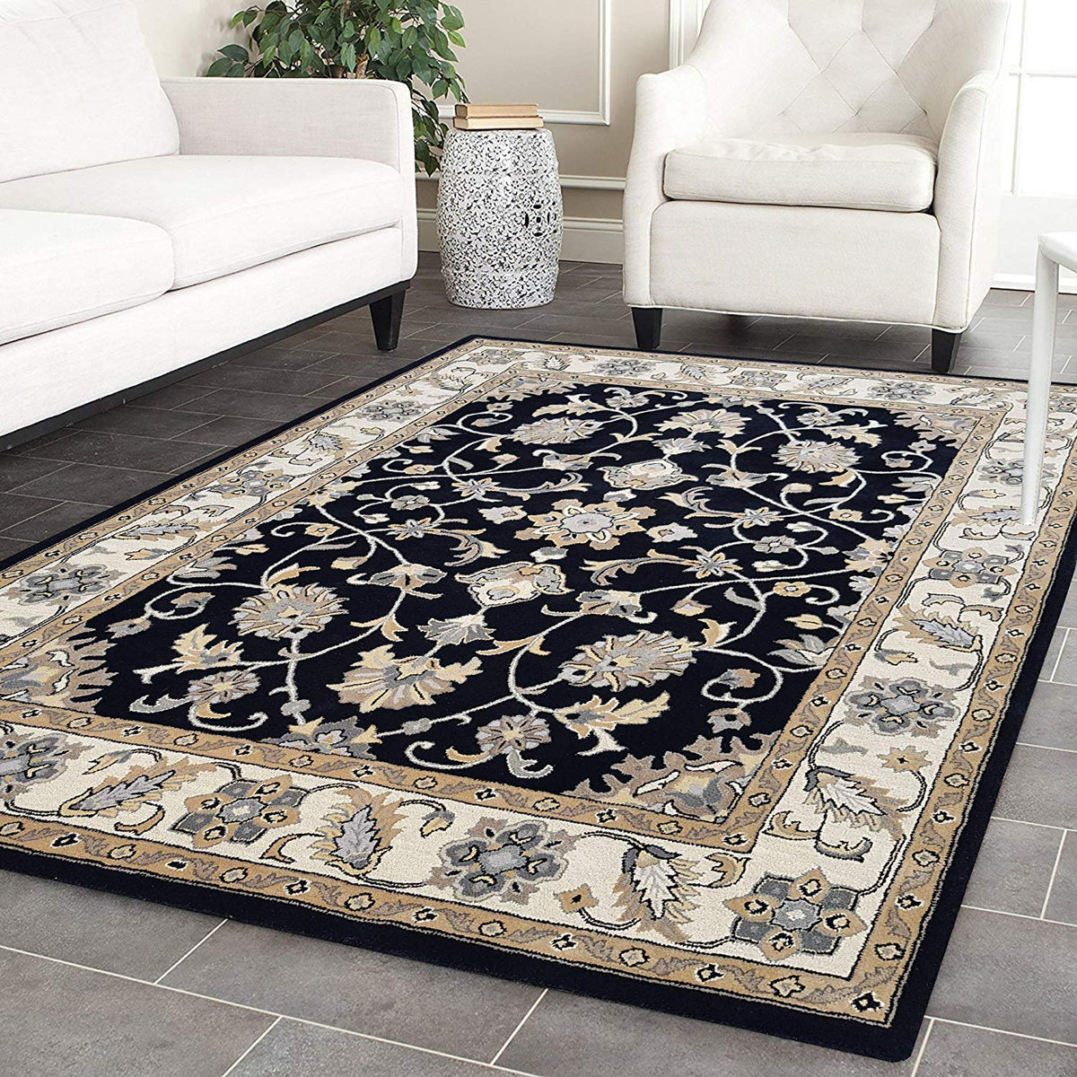 Ashbourne Floral Wool Rug