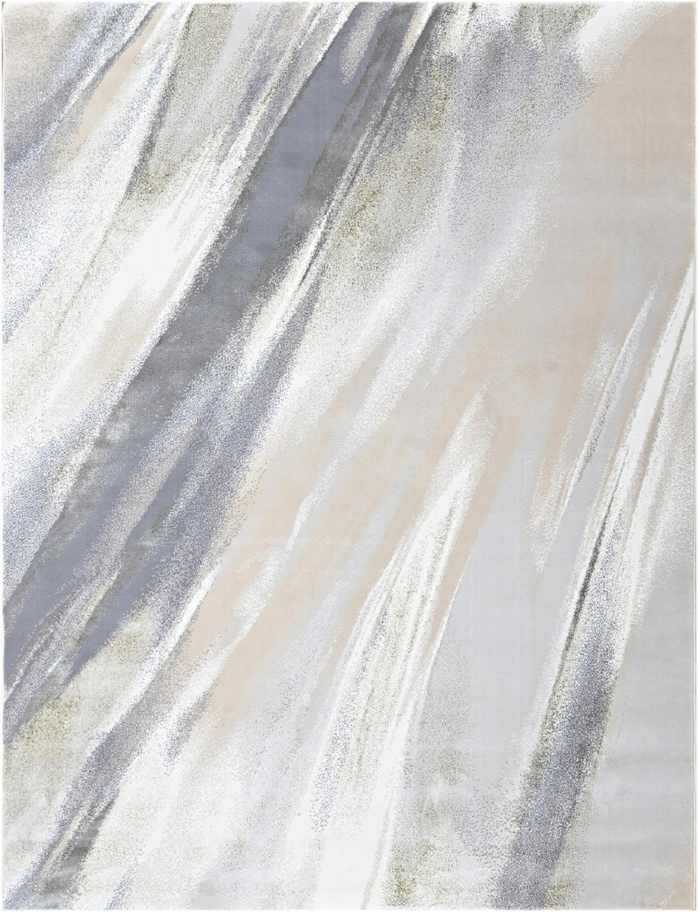 Almond Brushstroke Modern Area Rug, flat view