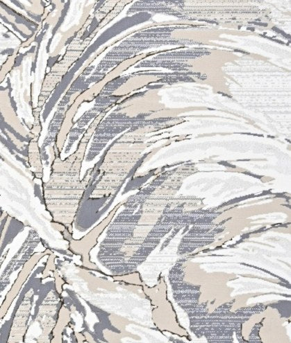 Almond Leaf Splash Modern Area Rug pattern detail