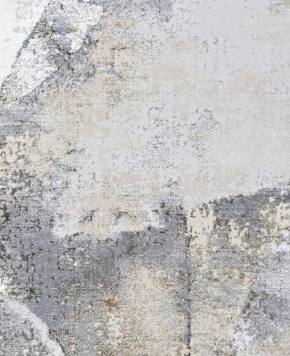 Almond Stone Block Modern Area Rug pattern detail