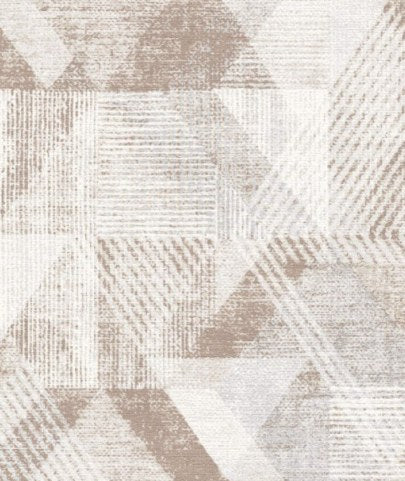 Almond Triangle Grid Modern Area Rug pattern detail