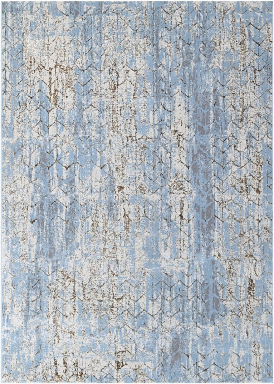 Iron Abstract Splash Modern Area Rug, flat view
