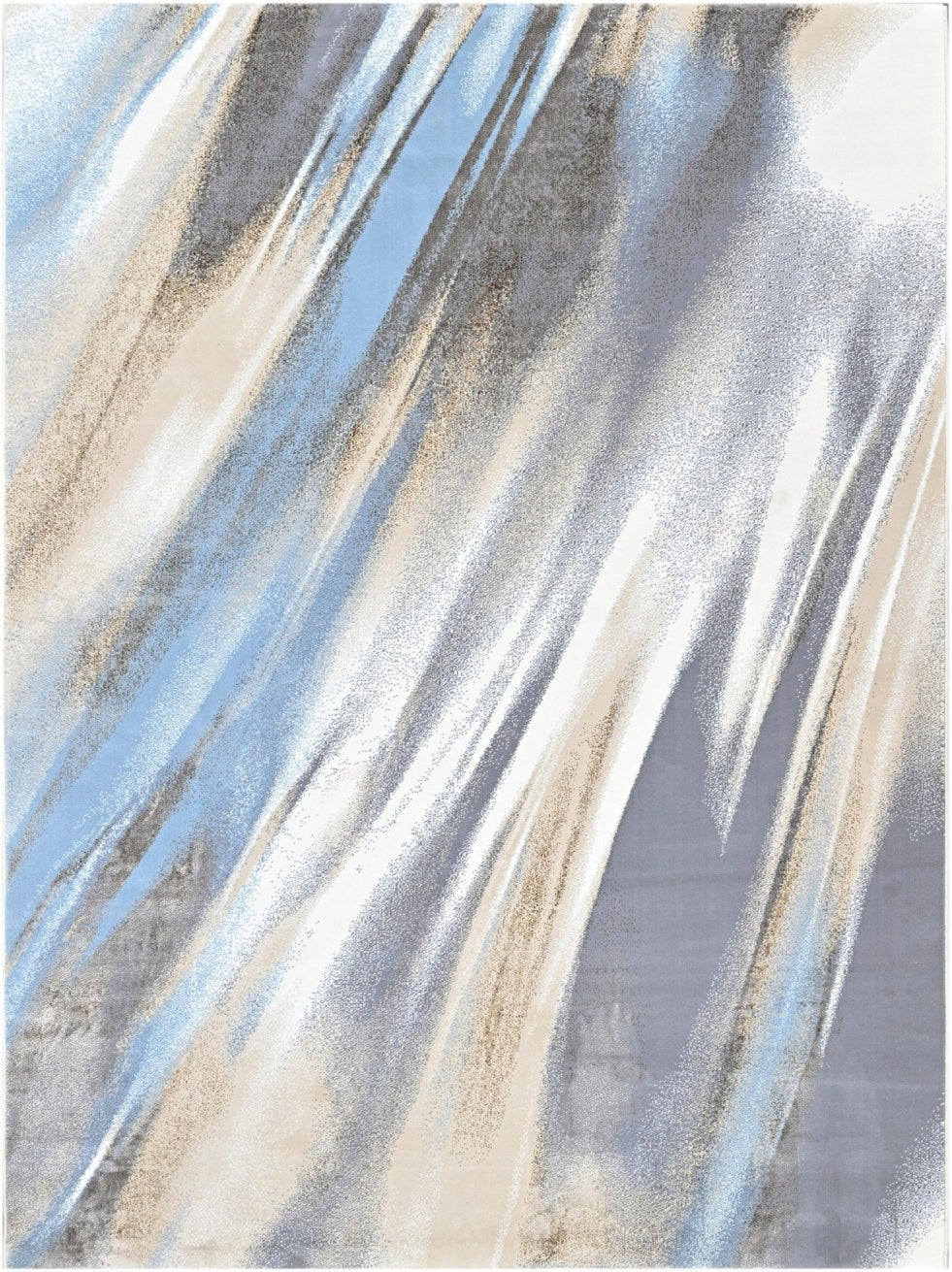 Iron Brushstroke Modern Area Rug, flat view