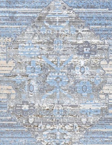 Iron Center Medallion Modern Area Rug pattern detail