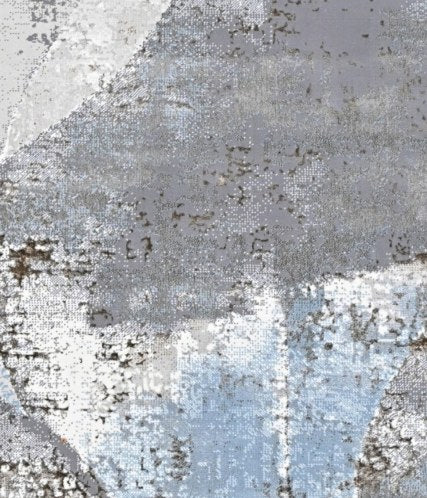 Iron Stone Block Modern Area Rug pattern detail