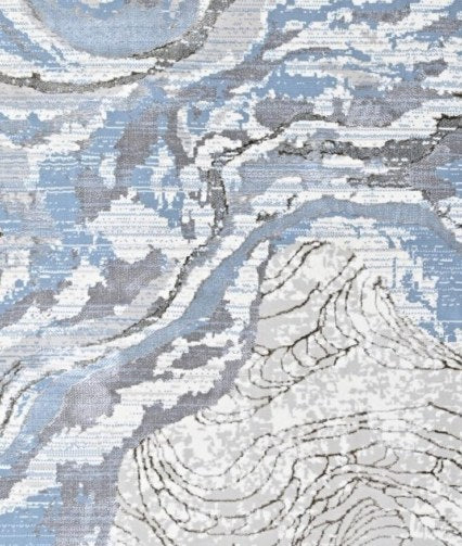 Iron Stone Streak Modern Area Rug pattern detail