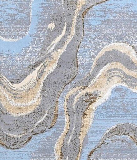 Iron Wave Marble Modern Area Rug pattern detail