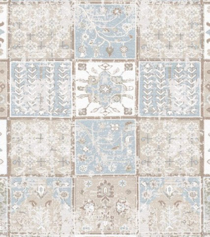 Multi Vintage Medallion Modern Area Rug pattern detail