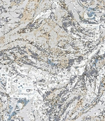 Pearl Botanical Leaf Modern Area Rug pattern detail