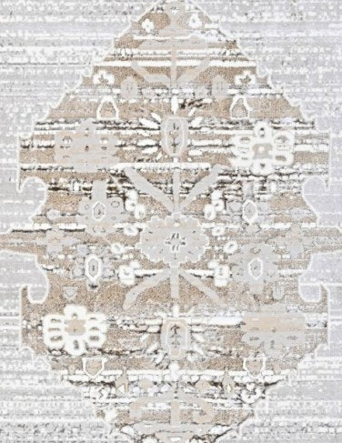 Pearl Center Medallion Modern Area Rug pattern detail