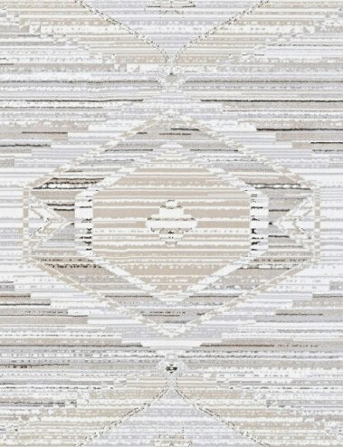 Pearl Diamond Border Modern Area Rug pattern detail