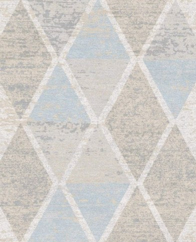 Pearl Diamond Grid Modern Area Rug pattern detail