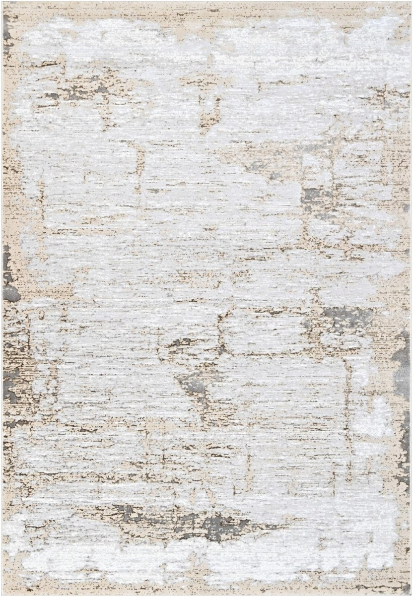 Pearl Faded Abstract Modern Area Rug, flat view