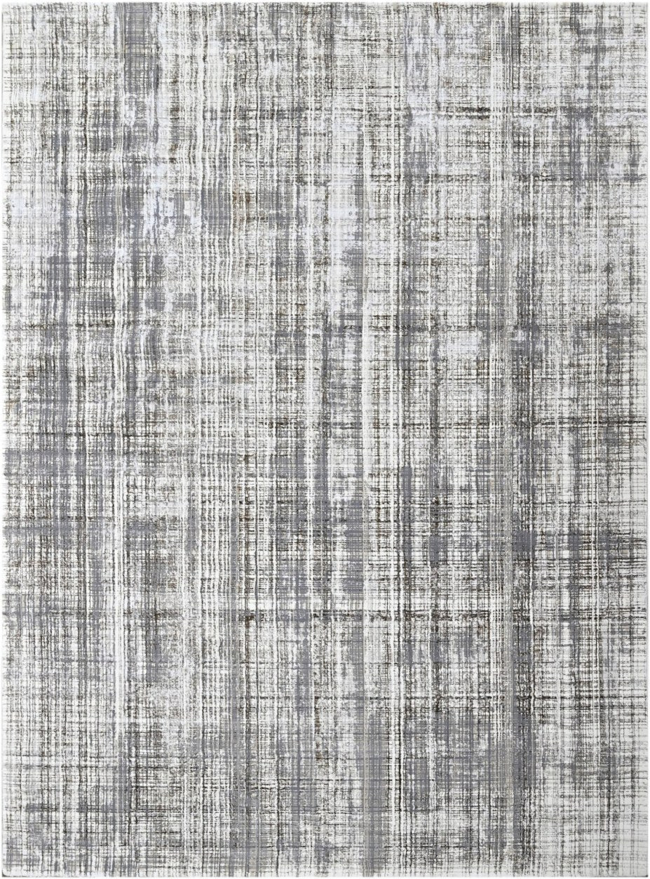Pearl Linear Texture Modern Area Rug, flat view