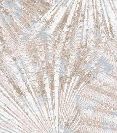 Pearl Palm Leaf Modern Area Rug pattern detail