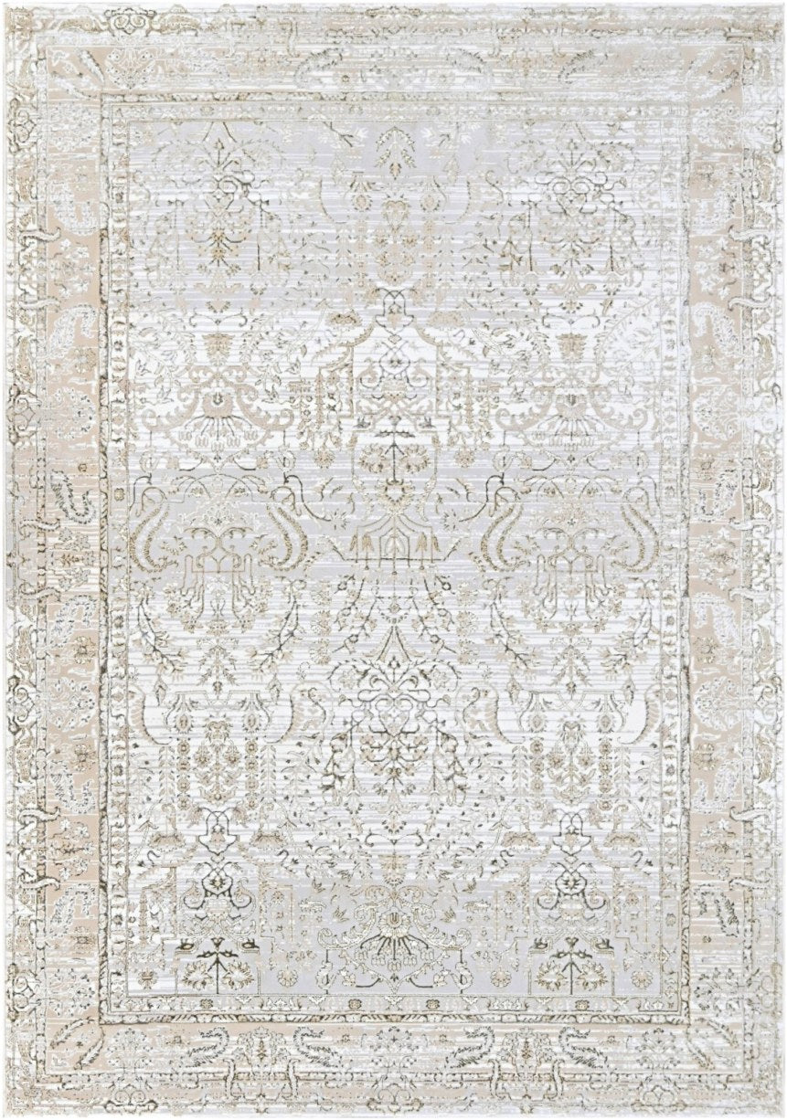 Pearl Soft Abstract Modern Area Rug, flat view