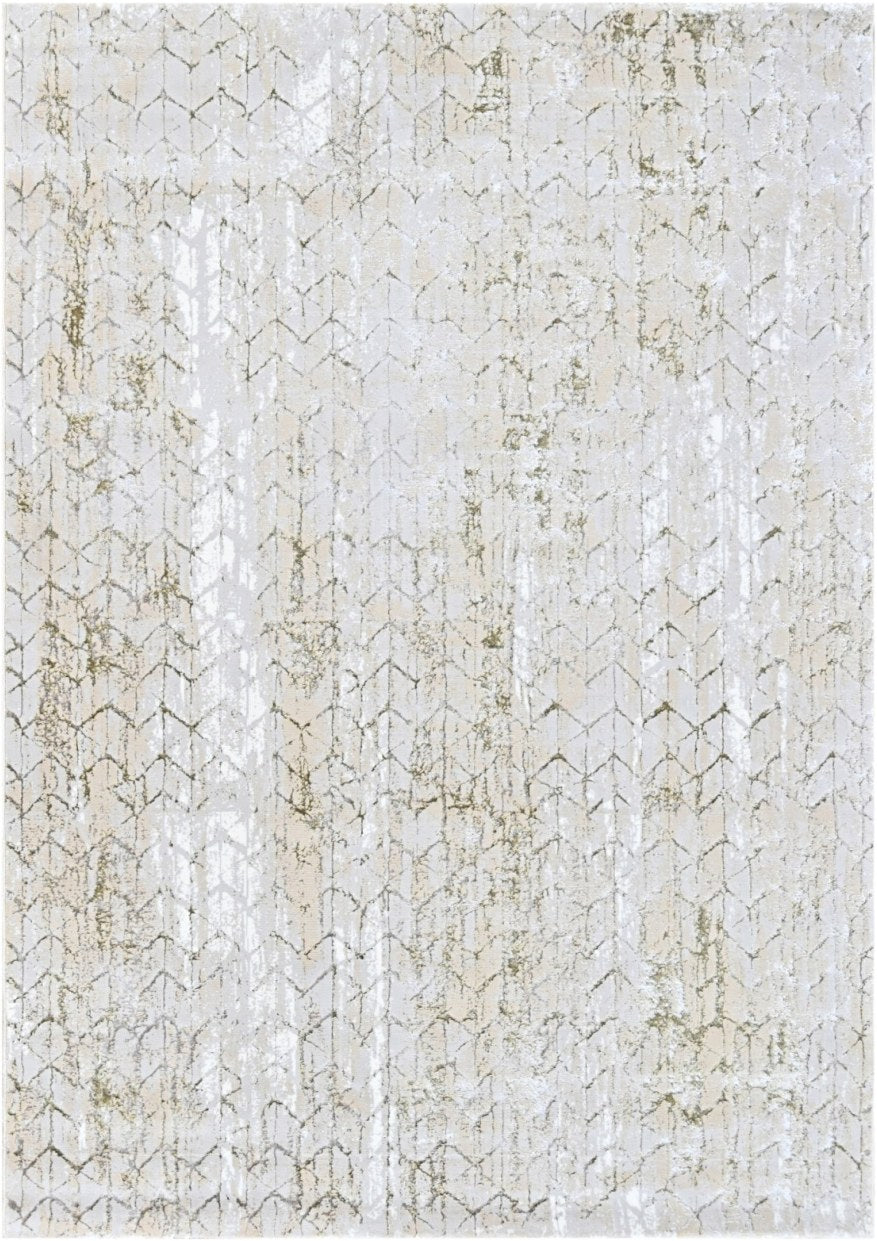 Platinum Abstract Splash Modern Area Rug, flat view