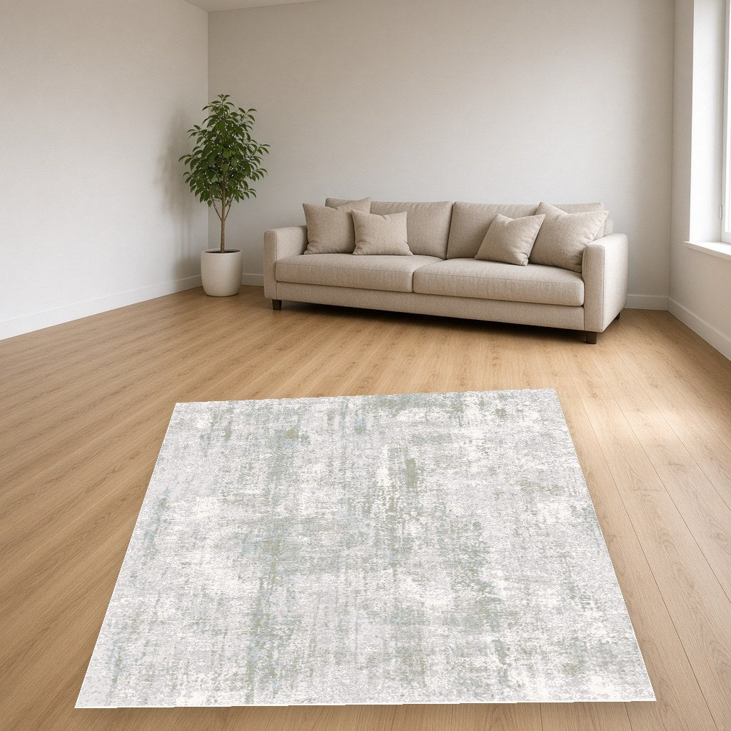 Platinum Abstract Texture Modern Area Rug in a living room