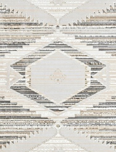 Platinum Diamond Border Modern Area Rug pattern detail