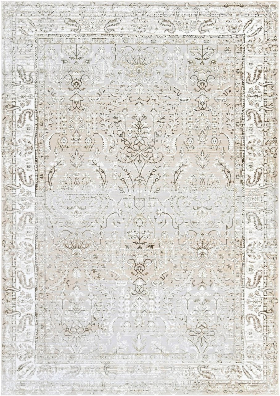 Platinum Soft Abstract Modern Area Rug, flat view