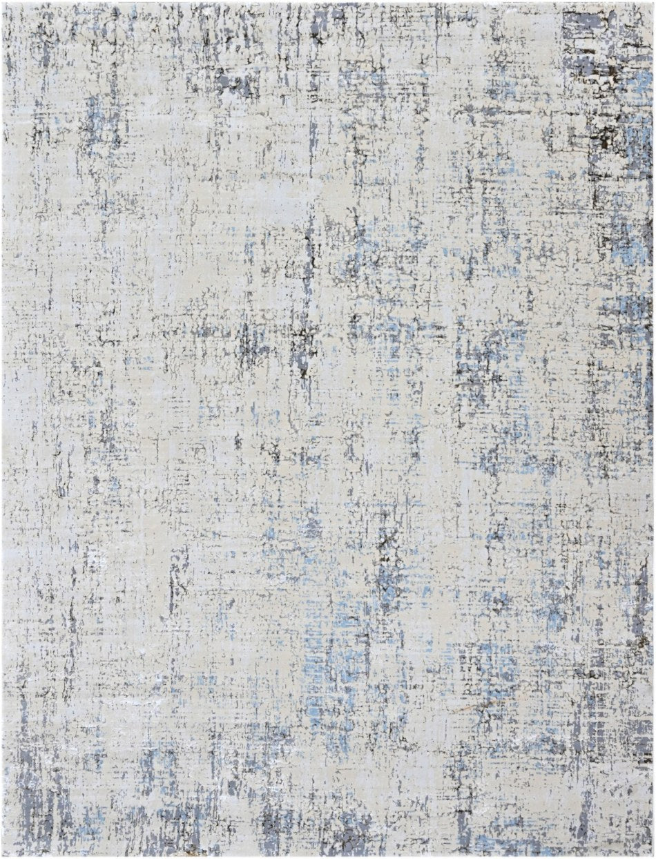 Platinum Soft Texture Modern Area Rug, flat view