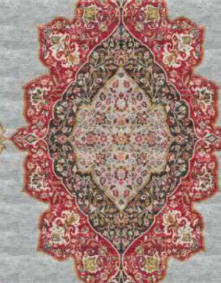 Grey Pointed Medallion Heritage Rug pattern detail