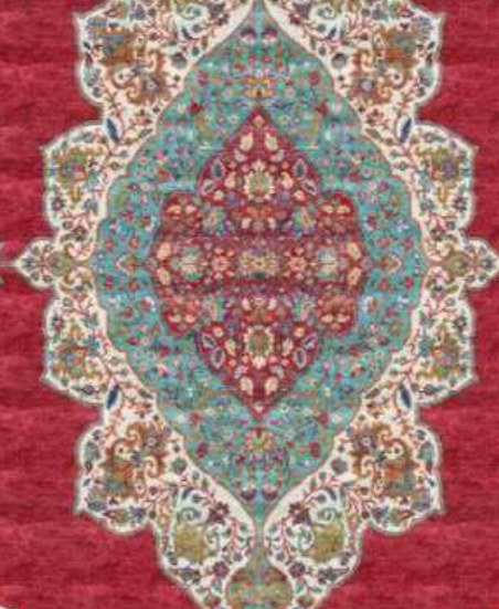 Red Pointed Medallion Heritage Rug pattern detail