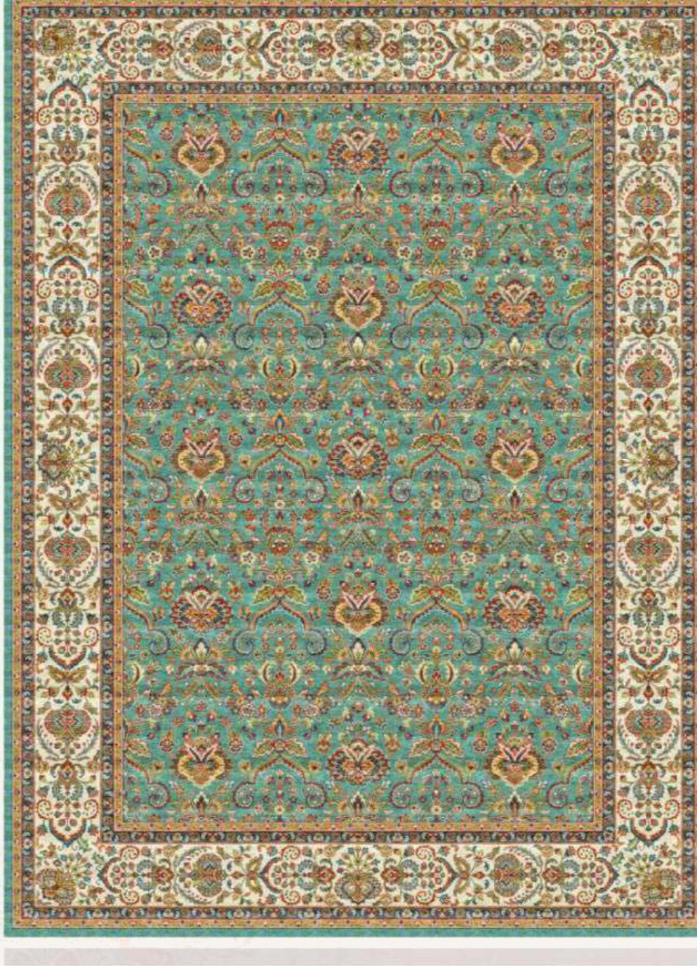 Beige Lattice Heritage Rug, flat view
