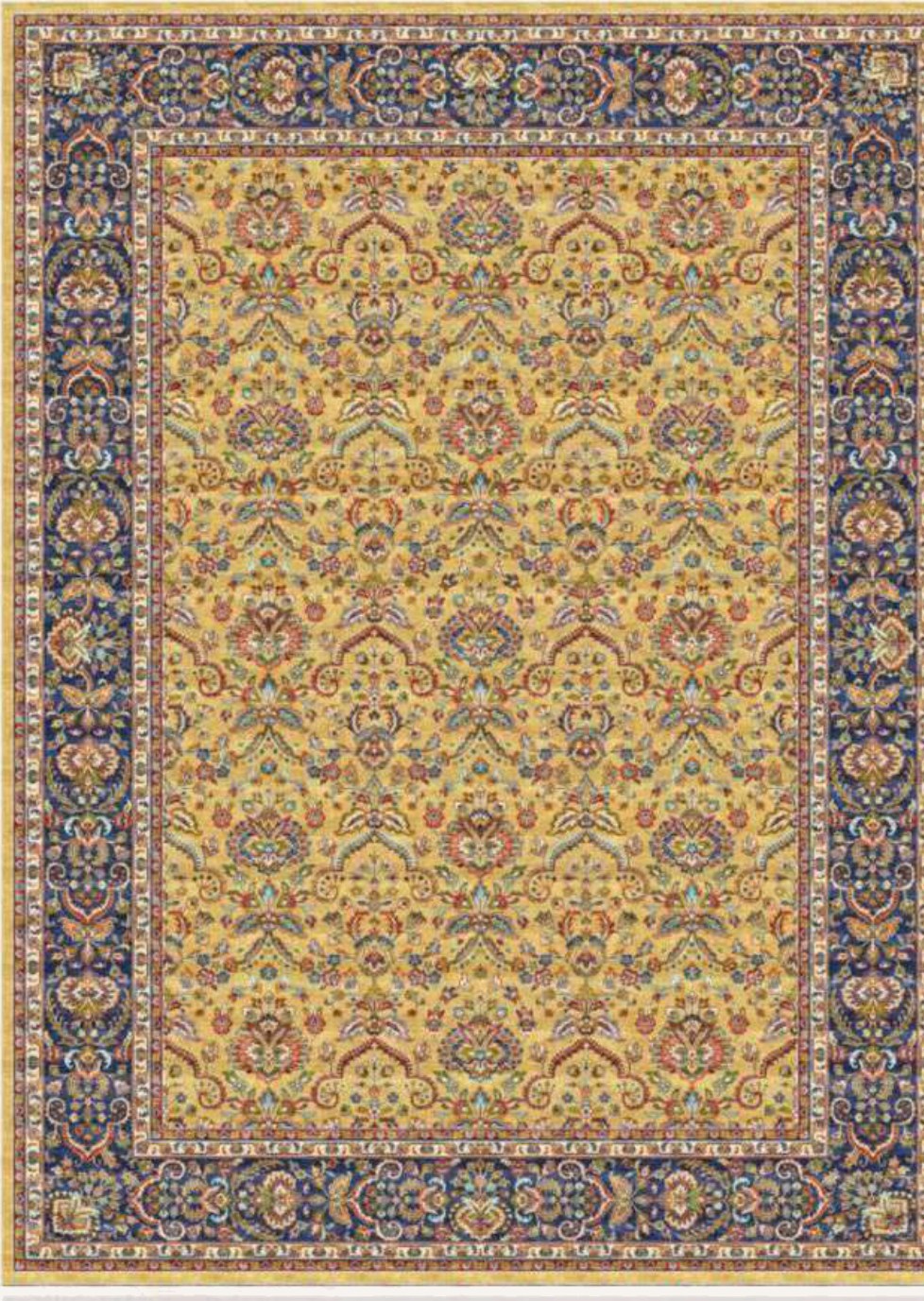 Gold Vine Heritage Rug, flat view