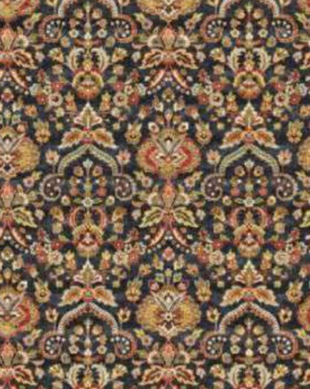 Navy Herati Heritage Rug pattern detail