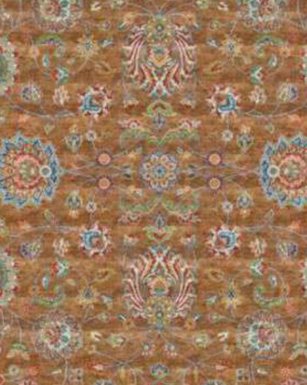 Brown Lattice Heritage Rug pattern detail