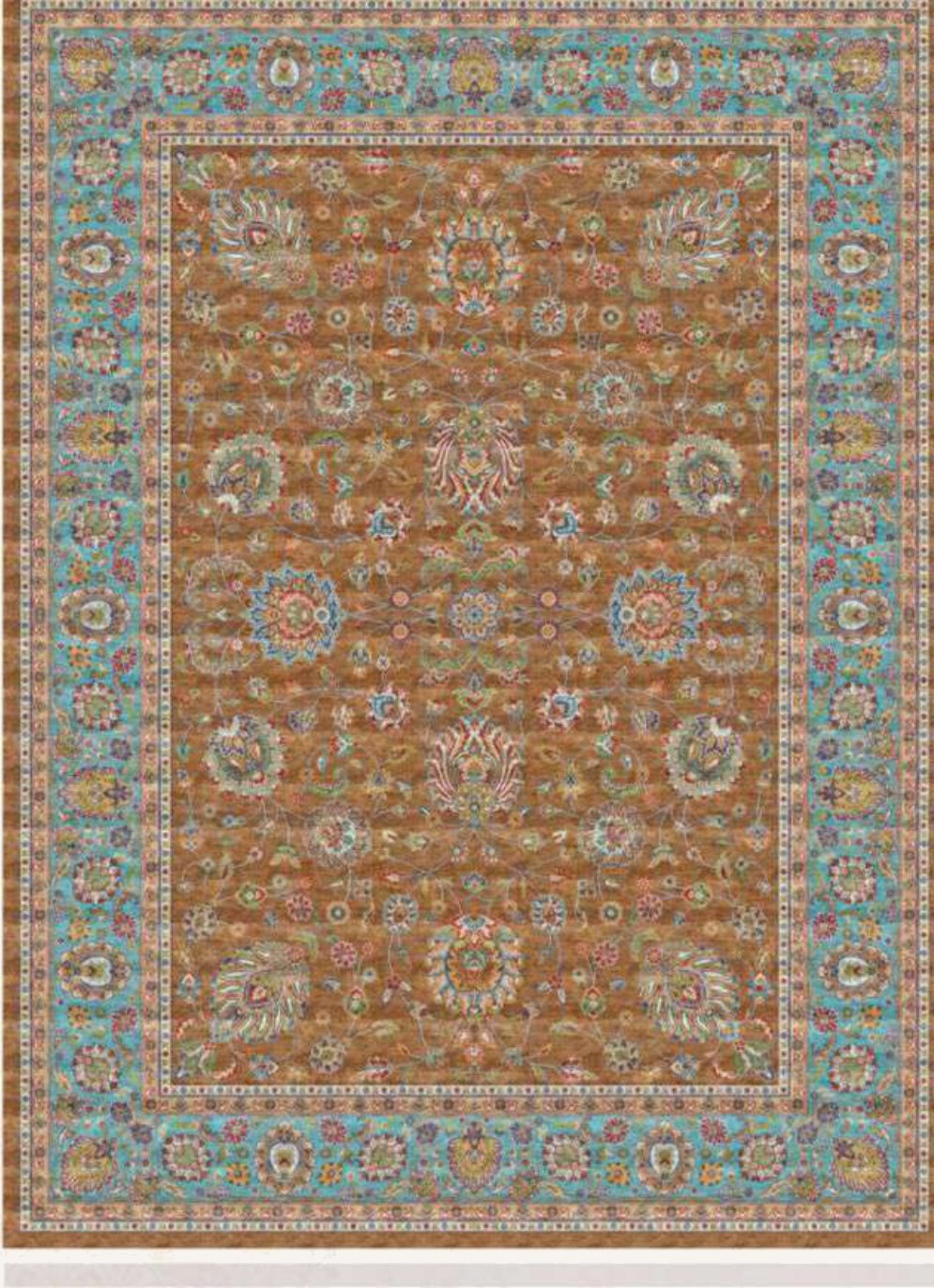 Brown Lattice Heritage Rug, flat view