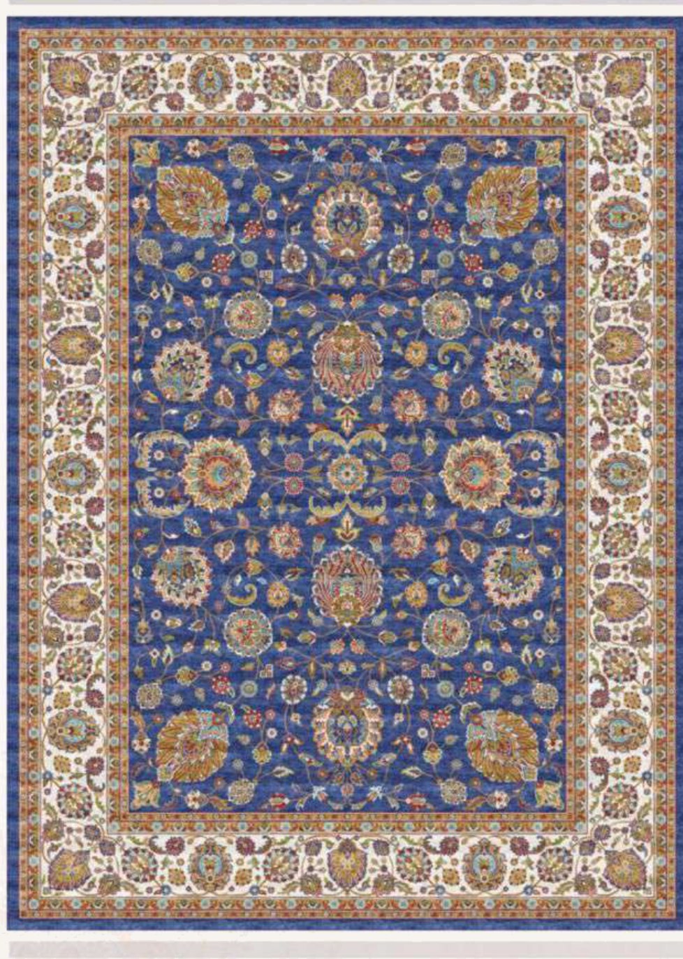 Navy Stripe Heritage Rug, flat view