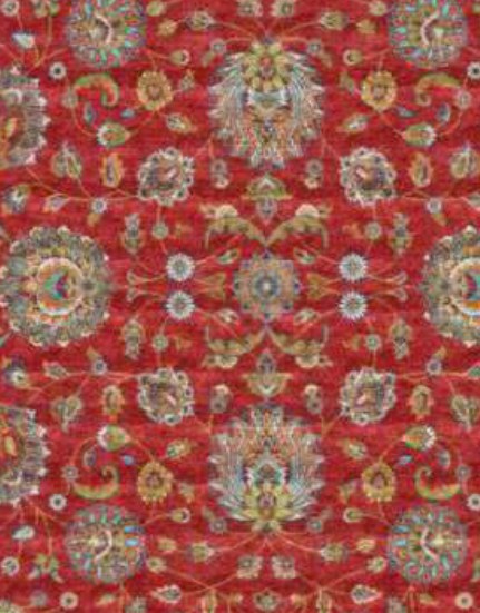 Red Lattice Heritage Rug pattern detail