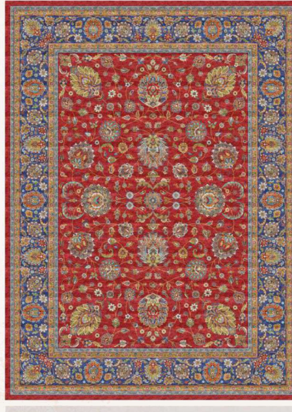 Red Lattice Heritage Rug, flat view