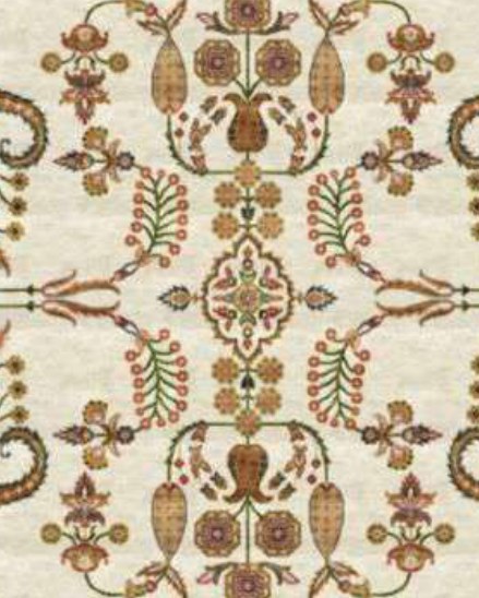 Ivory Garden Heritage Rug pattern detail