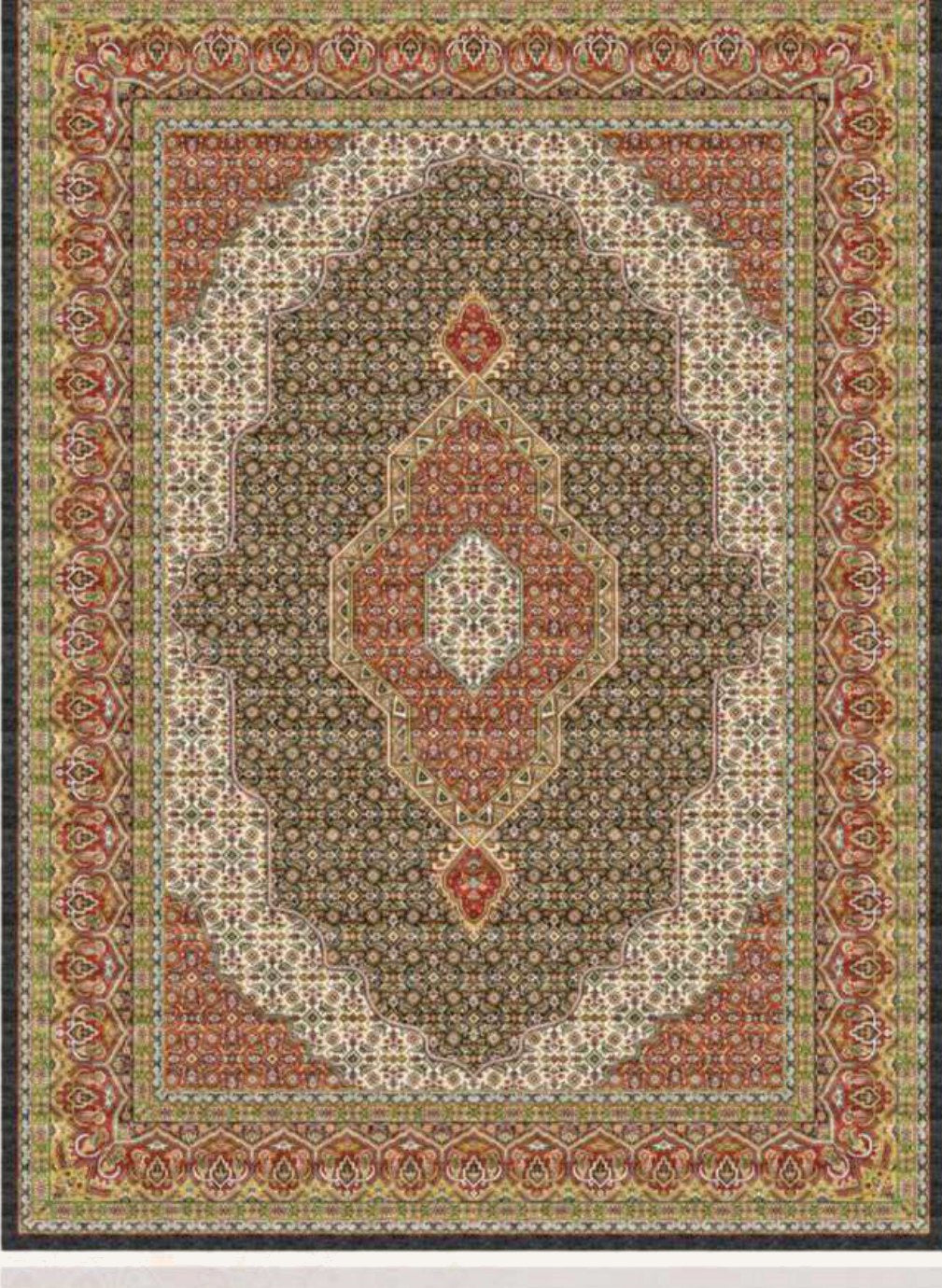 Rust Medallion Heritage Rug, flat view