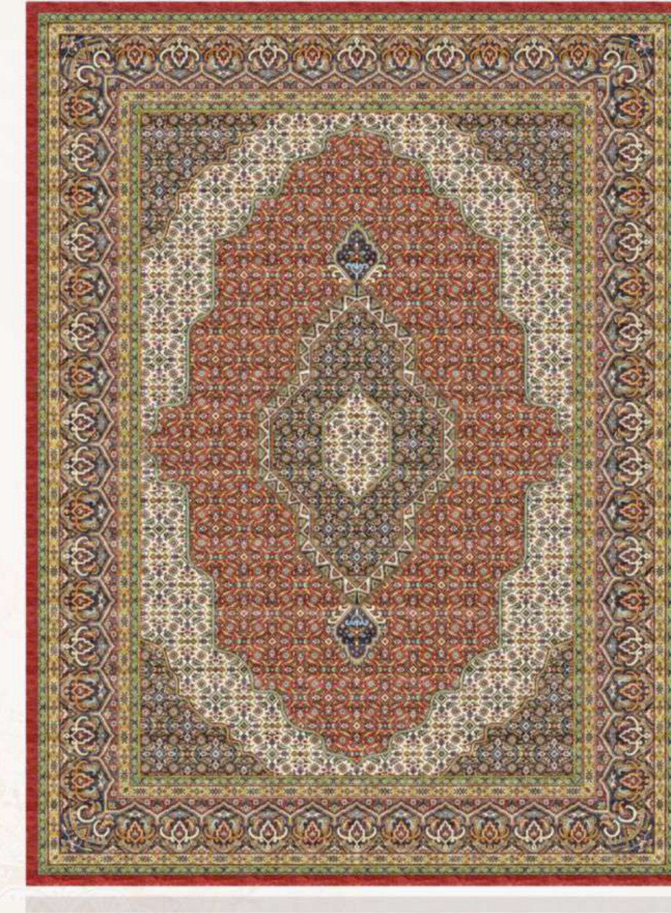 Terracotta Medallion Heritage Rug, flat view
