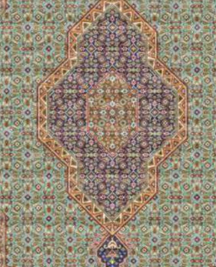 Sage Panel Heritage Rug pattern detail