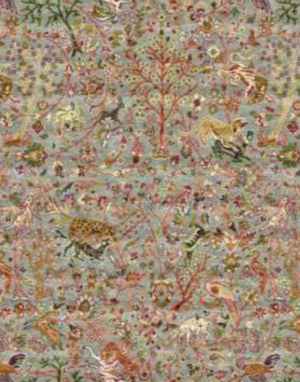 Beige Vine Heritage Rug pattern detail