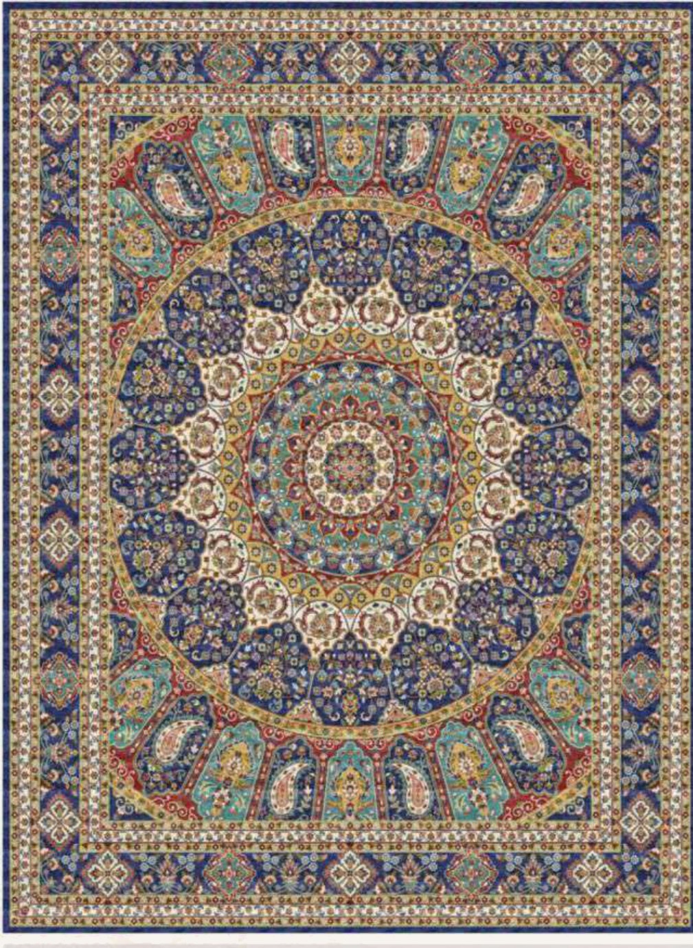 Blue Diamond Heritage Rug, flat view