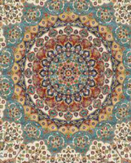 Ivory Rosette Heritage Rug pattern detail