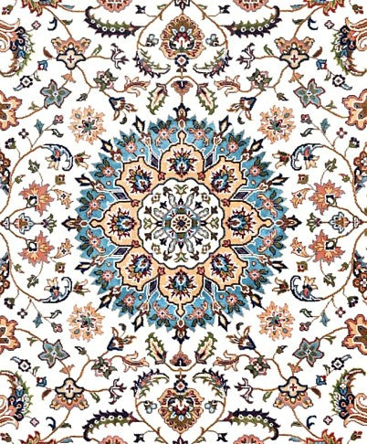 Beige Red Court Lattice Floral Mogul Area Rug pattern detail