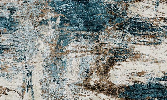 Blue Grey Splash New York Area Rug pattern detail