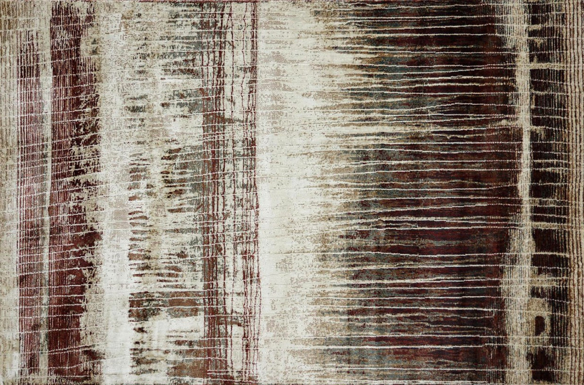 Coastal Abstract Multi New York Area Rug, flat view
