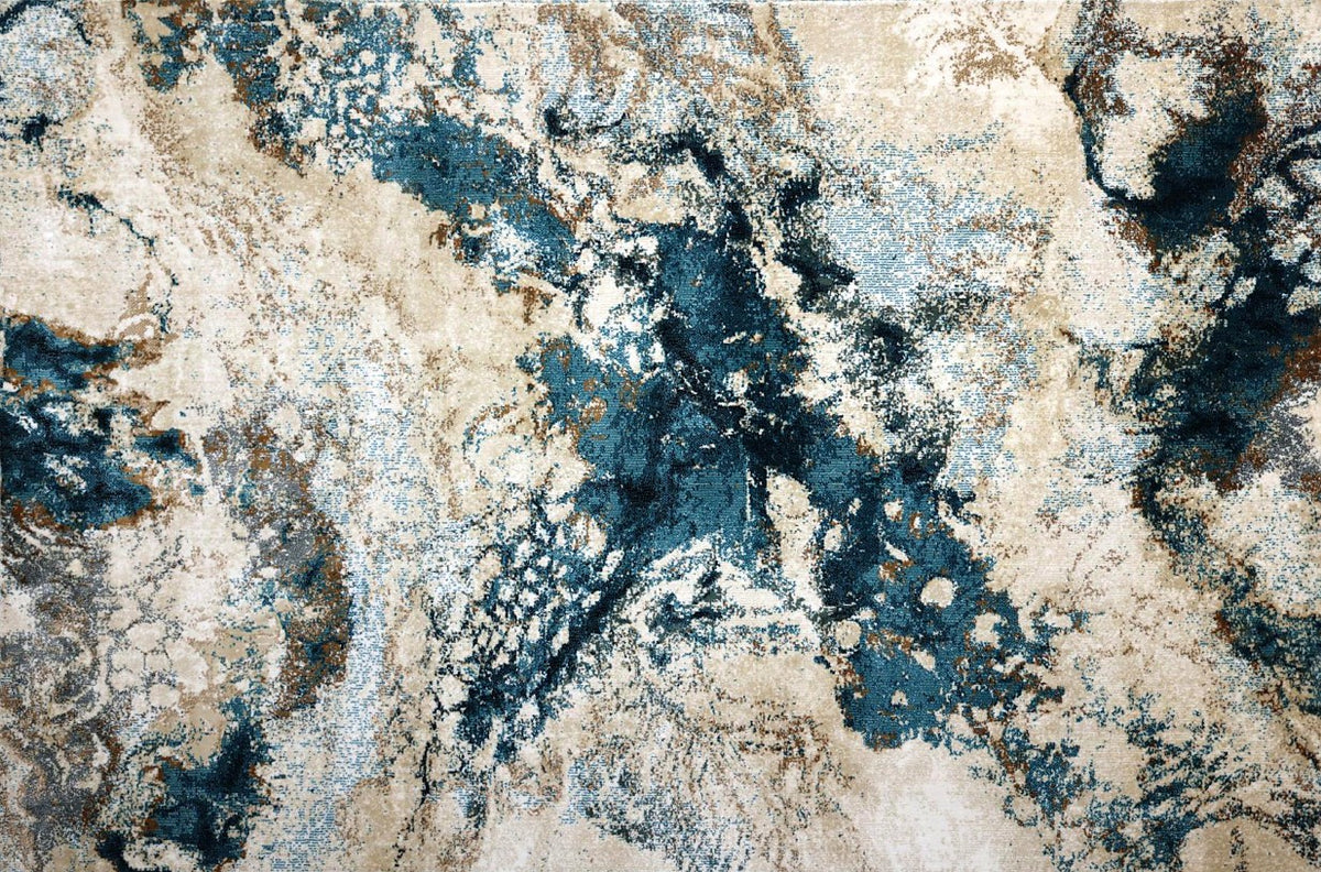 Ink Blot Abstract New York Area Rug, flat view