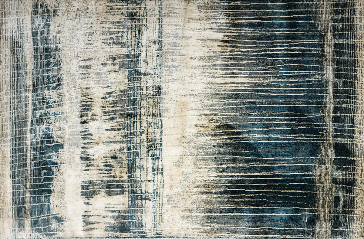 Smoke Abstract Multi New York Area Rug, flat view